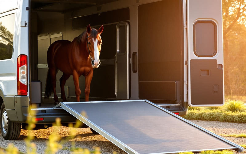Come caricare in sicurezza il cavallo sulla rampa del van